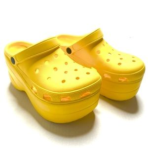 Bright Yellow Platform Slip-On Shoes, US8 EU39